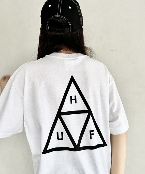 HUF（ハフ）の「HUF(ハフ)/トリプルトライアングルロゴ バックプリント ワンポイント半袖Ｔシャツ/HUF SET TT S/S TEE（Tシャツ/カットソー・メンズ・ネイビー/サンドベージュ/ホワイト/グリーン/ライトブルー/ブラック・S/M/L/XL）」の8枚目の写真