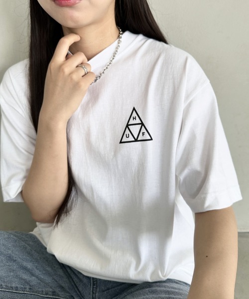 HUF（ハフ）の「HUF(ハフ)/トリプルトライアングルロゴ バックプリント ワンポイント半袖Ｔシャツ/HUF SET TT S/S TEE（Tシャツ/カットソー・メンズ・ネイビー/サンドベージュ/ホワイト/グリーン/ライトブルー/ブラック・S/M/L/XL）」の19枚目の写真