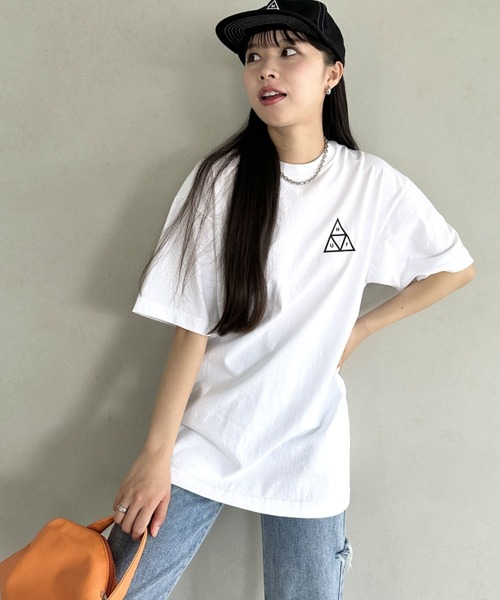 HUF（ハフ）の「HUF(ハフ)/トリプルトライアングルロゴ バックプリント ワンポイント半袖Ｔシャツ/HUF SET TT S/S TEE（Tシャツ/カットソー・メンズ・ネイビー/サンドベージュ/ホワイト/グリーン/ライトブルー/ブラック・S/M/L/XL）」の22枚目の写真