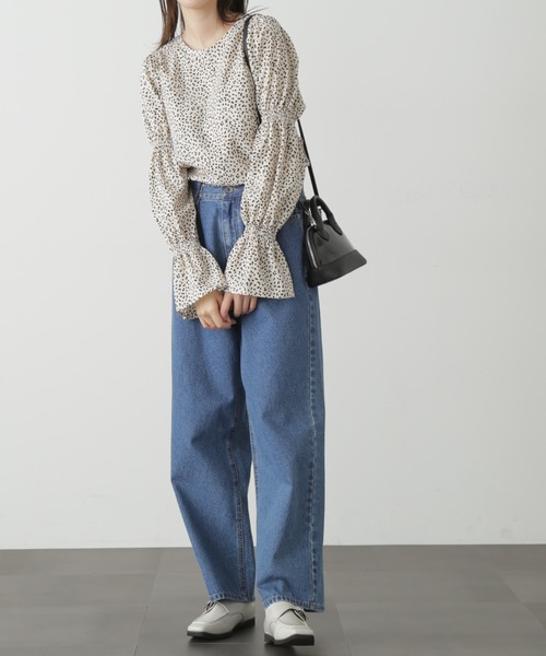 FREE'S MART（フリーズマート）の「◆ギャザースリーブブラウス（シャツ/ブラウス・レディース・ベージュ系その他/ホワイト系その他/ネイビー・FREE）」の22枚目の写真