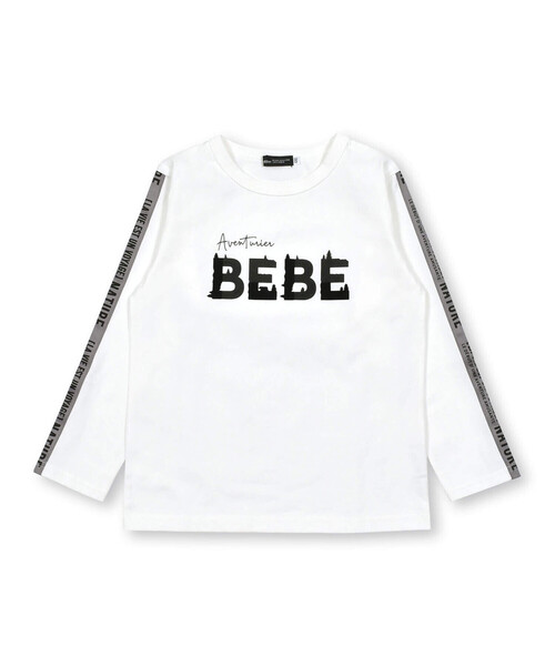 BeBe（ベベ）の「フロッキープリントロゴTシャツ(80~150cm)（Tシャツ/カットソー・キッズ・オフホワイト/グリーン・110cm/130cm/120cm/90cm/100cm/150cm/140cm）」の7枚目の写真