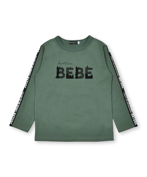 BeBe（ベベ）の「フロッキープリントロゴTシャツ(80~150cm)（Tシャツ/カットソー・キッズ・オフホワイト/グリーン・110cm/130cm/120cm/90cm/100cm/150cm/140cm）」の14枚目の写真