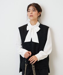 DRESKIP | インしない派さんの 上品 カットツイード Vネックベスト(ベスト)