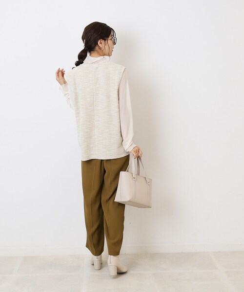 DRESKIP（ドレスキップ）の「◆インしない派さんの 上品 カットツイード Vネックベスト（ベスト・レディース・ブラック/ベージュ系その他2/ブラック系3・02/03）」の13枚目の写真