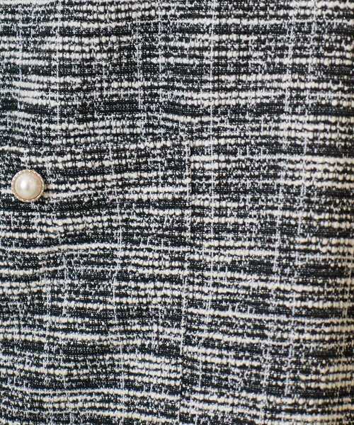 DRESKIP（ドレスキップ）の「◆インしない派さんの 上品 カットツイード Vネックベスト（ベスト・レディース・ブラック/ベージュ系その他2/ブラック系3・02/03）」の6枚目の写真