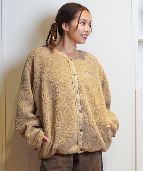 Columbia（コロンビア）の「columbia/コロンビア SEATTLE MOUNTAIN II JACKET ジャケット リバーシブル オープンカラー ルーズシルエット AE5693（ノーカラーコート・レディース・ホワイト×ブラック/マルチ/ブラック/ベージュ系その他・S/M/L）」の3枚目の写真