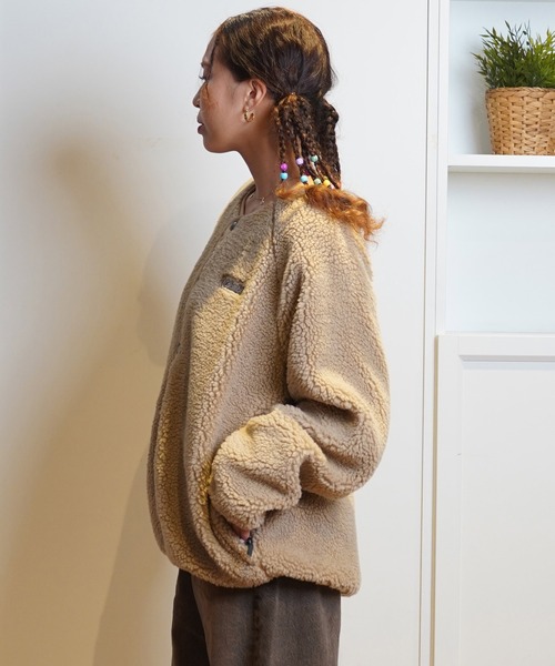 Columbia（コロンビア）の「columbia/コロンビア SEATTLE MOUNTAIN II JACKET ジャケット リバーシブル オープンカラー ルーズシルエット AE5693（ノーカラーコート・レディース・ホワイト×ブラック/マルチ/ブラック/ベージュ系その他・S/M/L）」の15枚目の写真