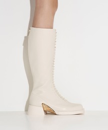 CHARLES & KEITH ホワイト レースアップ ブーツ y2k ♡ 2021-L6-CK1-90580141-03-1.jpg