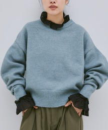 Libra Cue | 【7色展開】マトンスリーブニットプルオーバー(ニット/セーター)
