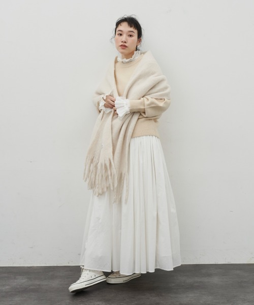 Libra Cue（リブラ キュー）の「【7色展開】マトンスリーブニットプルオーバー（ニット/セーター・レディース・アイボリー/ブラック/ブルーグレー/パープル/イエロー/グレー/レッド・FREE）」の17枚目の写真