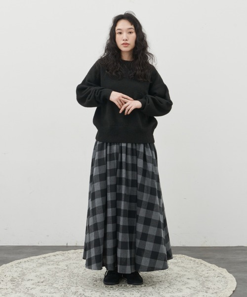 Libra Cue（リブラ キュー）の「【7色展開】マトンスリーブニットプルオーバー（ニット/セーター・レディース・アイボリー/ブラック/ブルーグレー/パープル/イエロー/グレー/レッド・FREE）」の21枚目の写真