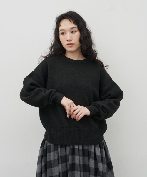 Libra Cue（リブラ キュー）の「【7色展開】マトンスリーブニットプルオーバー（ニット/セーター・レディース・アイボリー/ブラック/ブルーグレー/パープル/イエロー/グレー/レッド・FREE）」の22枚目の写真