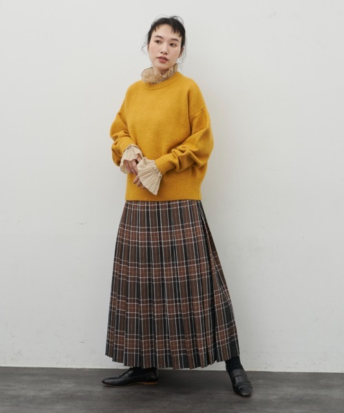 Libra Cue（リブラ キュー）の「【7色展開】マトンスリーブニットプルオーバー（ニット/セーター・レディース・アイボリー/ブラック/ブルーグレー/パープル/イエロー/グレー/レッド・FREE）」の12枚目の写真