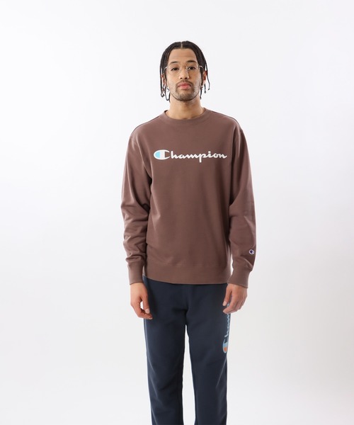 Champion(チャンピオン)の「【Champion/チャンピオン】メンズ ベーシック クルーネックスウェットシャツ(スウェット・メンズ・ネイビー/モカ/ホワイト/グレー/ブラック・X-LARGE/MEDIUM/LARGE/SMALL)」の4枚目の写真