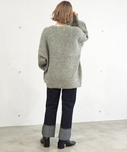 tiptop（ティップトップ）の「MIXブークレVネックカーディガン（カーディガン/ボレロ・レディース・グリーン/グレー/ピンク/ブルー・FREE）」の11枚目の写真