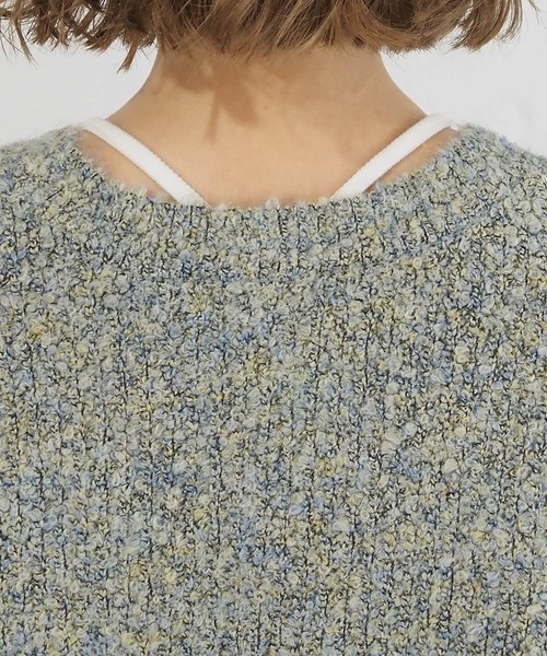 tiptop（ティップトップ）の「MIXブークレVネックカーディガン（カーディガン/ボレロ・レディース・グリーン/グレー/ピンク/ブルー・FREE）」の13枚目の写真