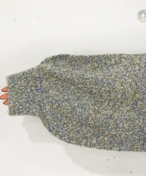 tiptop（ティップトップ）の「MIXブークレVネックカーディガン（カーディガン/ボレロ・レディース・グリーン/グレー/ピンク/ブルー・FREE）」の14枚目の写真