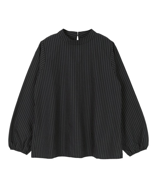 UR'S(ユアーズ)の「ボウタイ付シアーハイネックブラウス(シャツ/ブラウス・レディース・ネイビー/ライトピンク/ホワイト/ベージュ/ストライプ・S/M/L)」の21枚目の写真