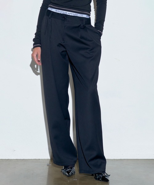 SCULPTOR（スカルプター）の「Peekaboo Lowrise Pin Tuck Pants