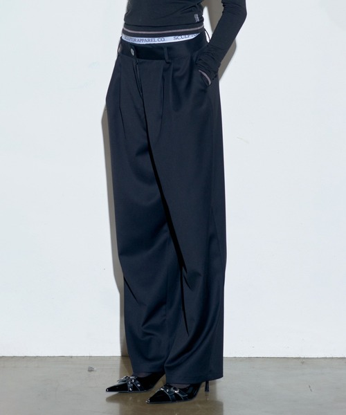 SCULPTOR（スカルプター）の「Peekaboo Lowrise Pin Tuck Pants