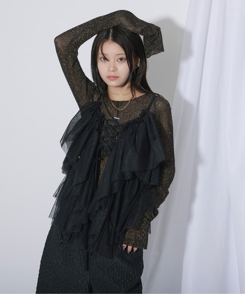 a*♡様 ellie アシメカットニット black 新品✩