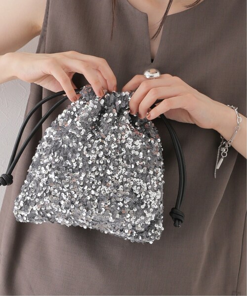B.C STOCK（ベーセーストック）の「《追加》スパンコール巾着（ショルダーバッグ・レディース・ブラック/その他/シルバー・FREE）」の3枚目の写真