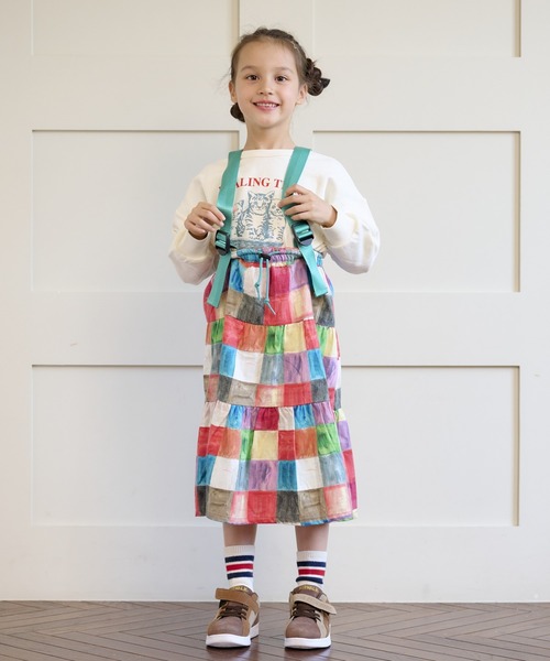 HOGAN RANCH WEAR（ホーガンランチウエア）の「ソウガラネルサスペンダースカート（kids/S～LL）（スカート・キッズ・ブラウン/オレンジ/マルチ・LL/M/L/S）」の13枚目の写真