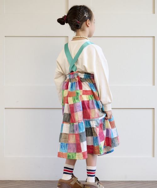HOGAN RANCH WEAR（ホーガンランチウエア）の「ソウガラネルサスペンダースカート（kids/S～LL）（スカート・キッズ・ブラウン/オレンジ/マルチ・LL/M/L/S）」の15枚目の写真