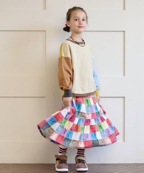 HOGAN RANCH WEAR（ホーガンランチウエア）の「ソウガラネルサスペンダースカート（kids/S～LL）（スカート・キッズ・ブラウン/オレンジ/マルチ・LL/M/L/S）」の18枚目の写真