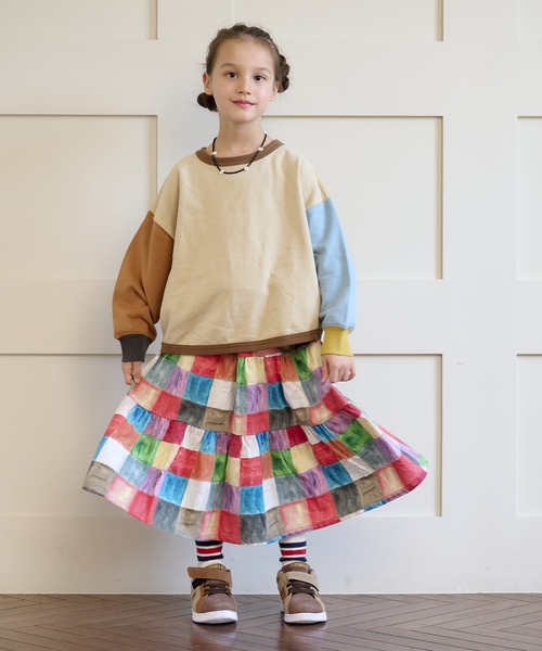 HOGAN RANCH WEAR（ホーガンランチウエア）の「ソウガラネルサスペンダースカート（kids/S～LL）（スカート・キッズ・ブラウン/オレンジ/マルチ・LL/M/L/S）」の19枚目の写真