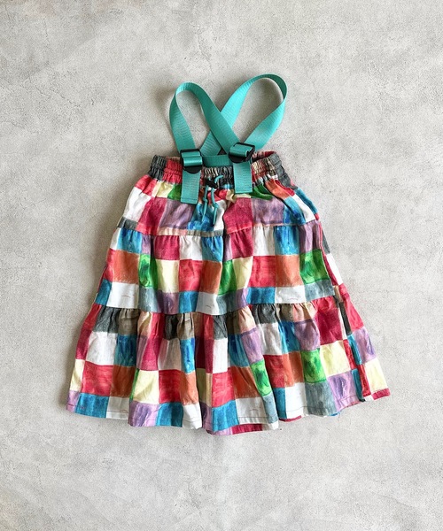 HOGAN RANCH WEAR（ホーガンランチウエア）の「ソウガラネルサスペンダースカート（kids/S～LL）（スカート・キッズ・ブラウン/オレンジ/マルチ・LL/M/L/S）」の4枚目の写真