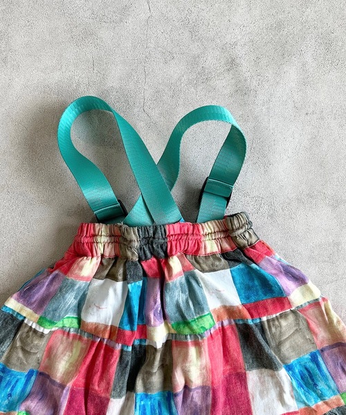 HOGAN RANCH WEAR（ホーガンランチウエア）の「ソウガラネルサスペンダースカート（kids/S～LL）（スカート・キッズ・ブラウン/オレンジ/マルチ・LL/M/L/S）」の7枚目の写真