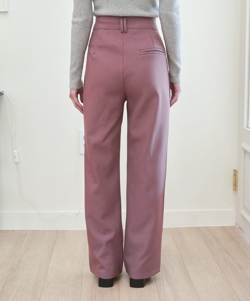 UNE MANSION(ユヌマンション)の「フロントフェイクポケットバウンドウールスリムストレートスラックスパンツ(スラックス・レディース・ダークグレー/パープル系その他・SMALL/MEDIUM)」の17枚目の写真