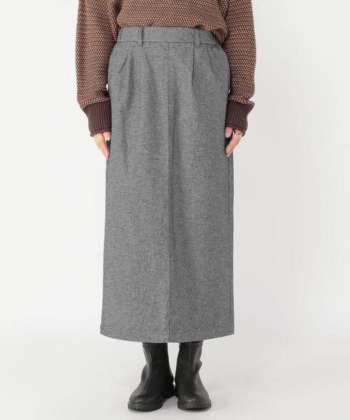 studio CLIP（スタディオクリップ）の「ツイード調タックスカート（スカート・レディース・チャコール/ブラウン/ブラック・LARGE/MEDIUM）」の11枚目の写真