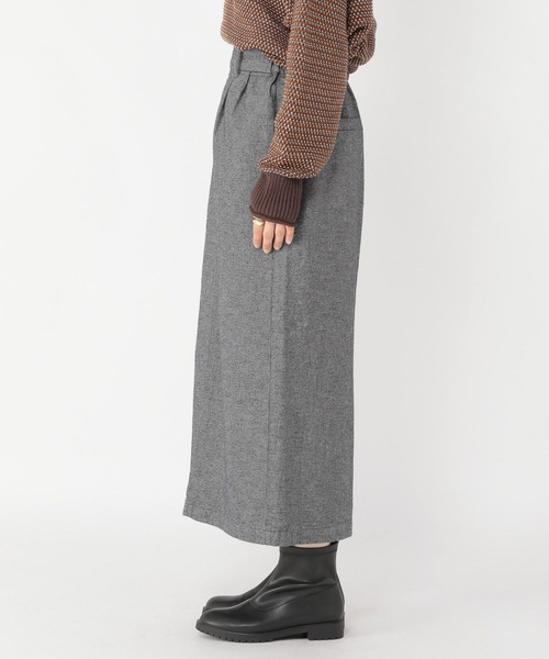 studio CLIP（スタディオクリップ）の「ツイード調タックスカート（スカート・レディース・チャコール/ブラウン/ブラック・LARGE/MEDIUM）」の12枚目の写真