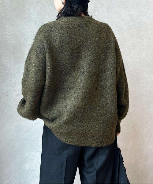 CPCM(シーピーシーエム)の「ミックス糸モヘアライクニットプルオーバー(ニット/セーター・メンズ・アイボリー/ブラウン/グリーン/ネイビー/グレー・MEDIUM/LARGE)」の14枚目の写真