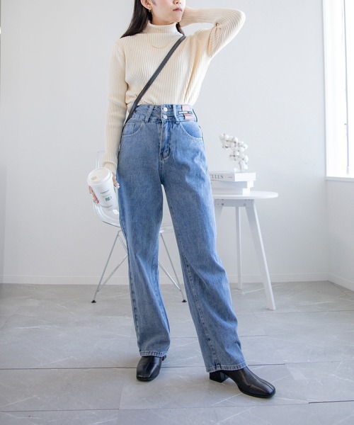 aimoha(アイモハ)の「太めリブタートルネックニット(Tシャツ/カットソー・レディース・ネイビー/グレー/チョコ/ベージュ・X-LARGE/MEDIUM/LARGE)」の19枚目の写真