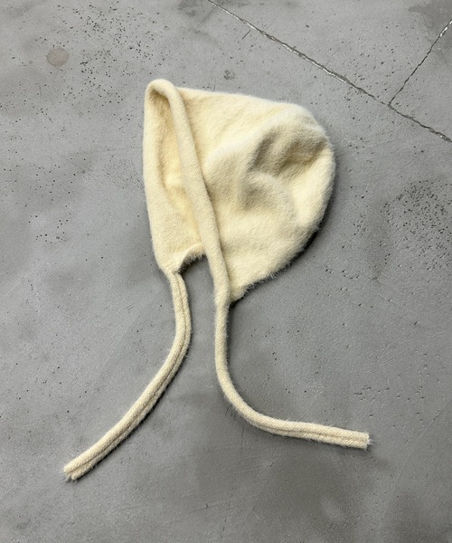 kutir（クティール）の「シャギーイヤーフラットニットキャップ（ニットキャップ/ビーニー・レディース・アイボリー/ブルー/ホワイト/ブラック/ブラウン・FREE）」の6枚目の写真