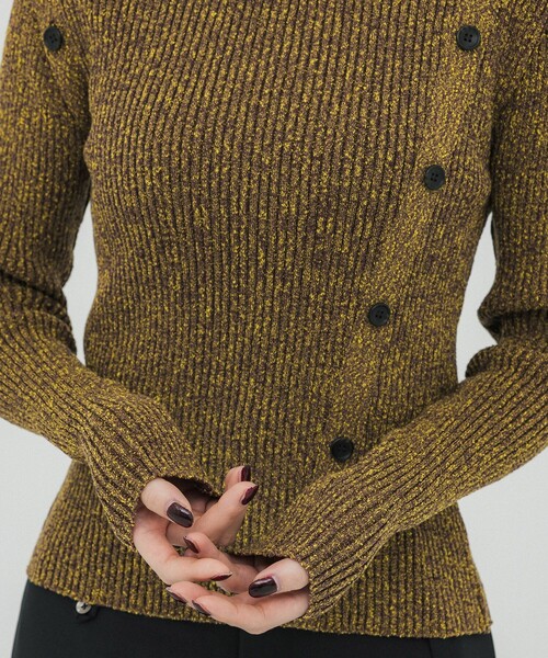 UNITED TOKYO（ユナイテッドトウキョウ）の「メランジマルチリブニット（ニット/セーター・レディース・ブルー/ブラック/イエロー・FREE）」の22枚目の写真