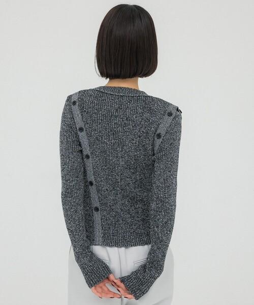 UNITED TOKYO（ユナイテッドトウキョウ）の「メランジマルチリブニット（ニット/セーター・レディース・ブルー/ブラック/イエロー・FREE）」の10枚目の写真