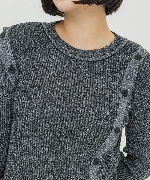 UNITED TOKYO（ユナイテッドトウキョウ）の「メランジマルチリブニット（ニット/セーター・レディース・ブルー/ブラック/イエロー・FREE）」の18枚目の写真