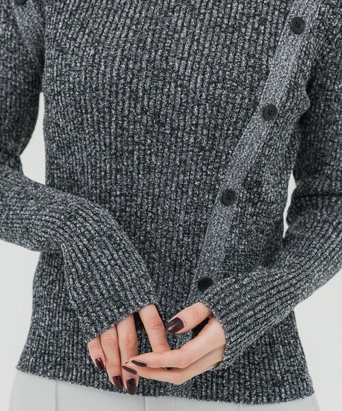 UNITED TOKYO（ユナイテッドトウキョウ）の「メランジマルチリブニット（ニット/セーター・レディース・ブルー/ブラック/イエロー・FREE）」の4枚目の写真