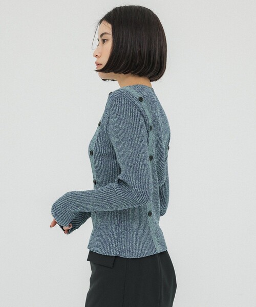 UNITED TOKYO（ユナイテッドトウキョウ）の「メランジマルチリブニット（ニット/セーター・レディース・ブルー/ブラック/イエロー・FREE）」の9枚目の写真