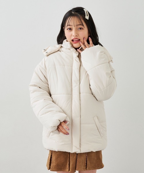 by LOVEiT（バイラビット）の「ロゴ中綿パデットコート（ダウンジャケット/コート・キッズ・ブラック/ベージュ・160cm/150cm/140cm/130cm/120cm）」の18枚目の写真