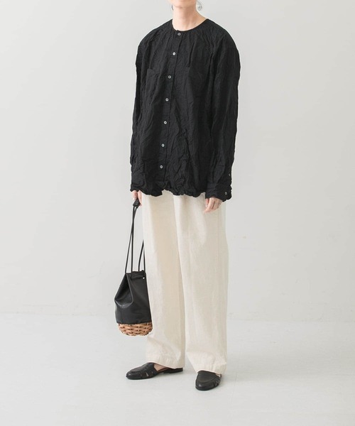 かぐれ（カグレ）の「コットンデニムイージーパンツ（デニムパンツ・レディース・インディゴブルー/ナチュラル・FREE）」の9枚目の写真