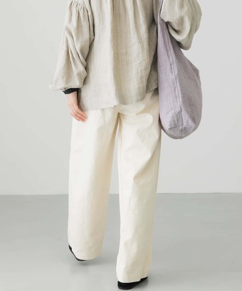 かぐれ（カグレ）の「コットンデニムイージーパンツ（デニムパンツ・レディース・インディゴブルー/ナチュラル・FREE）」の15枚目の写真