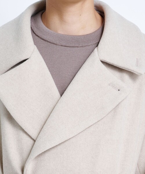 Juha(ユハ)の「【JUHA/ユハ】BELTED OVER COAT(チェスターコート・メンズ・アイボリー/ブラック・3/4)」の20枚目の写真
