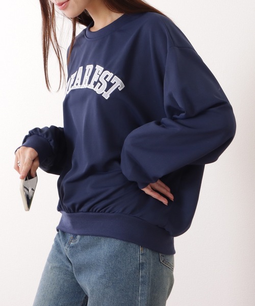 Lace Ladies(レースレディース)の「カレッジ ロゴ 長袖 スウェット プルオーバー(スウェット・レディース・ネイビー/アイボリー・XL/M)」の17枚目の写真