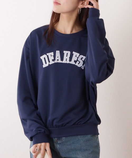 Lace Ladies(レースレディース)の「カレッジ ロゴ 長袖 スウェット プルオーバー(スウェット・レディース・ネイビー/アイボリー・XL/M)」の19枚目の写真