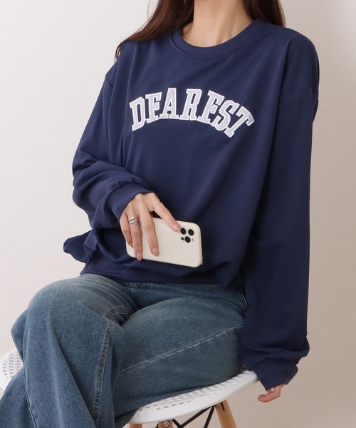 Lace Ladies(レースレディース)の「カレッジ ロゴ 長袖 スウェット プルオーバー(スウェット・レディース・ネイビー/アイボリー・XL/M)」の20枚目の写真